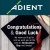 Congratulations & Good Luck