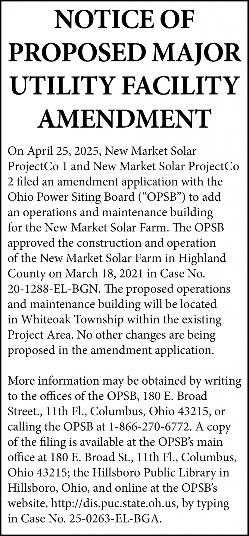 OPSB - Ohio Power Siting Board