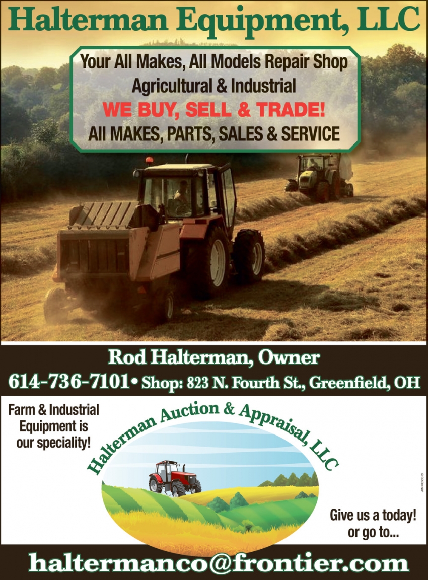 Halterman Equipment, LLC & Halterman Auction & Appraisal, LLC