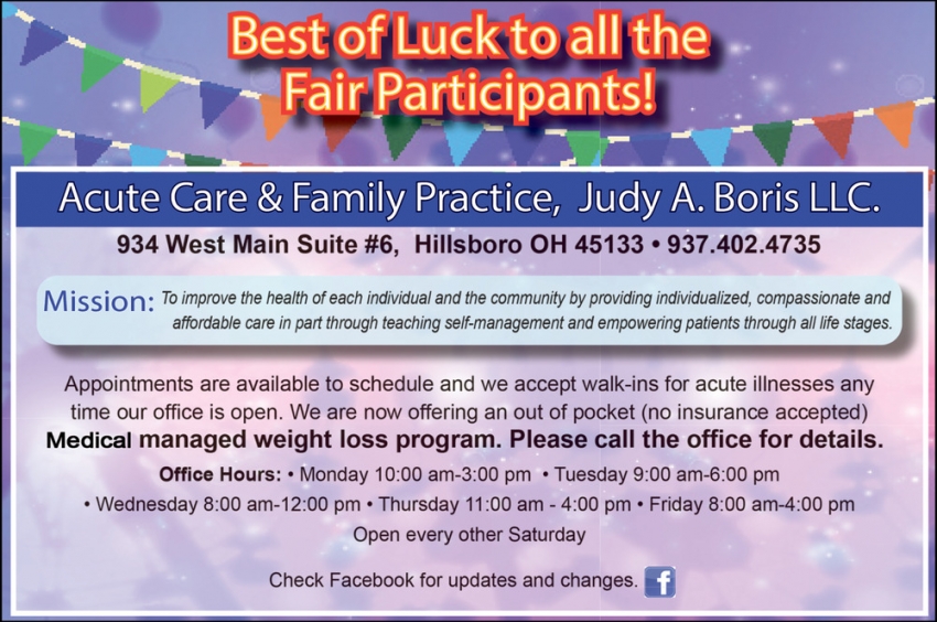 Acute Care & Family Practice, LLC: Judy Boris Ms, FNP-BC