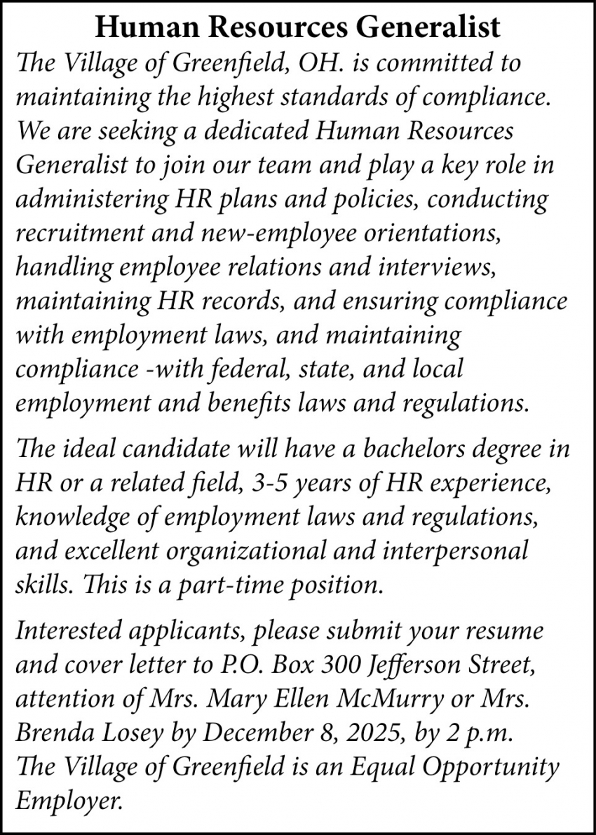 Village of Greenfield