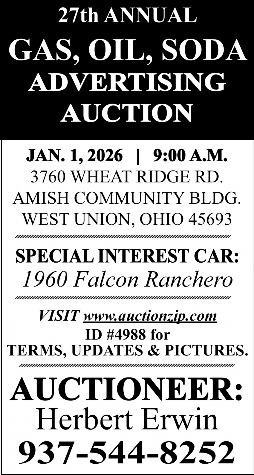 Herbert Erwin Auctioneer