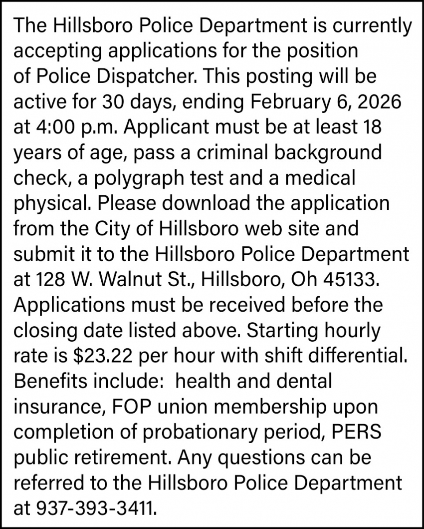 Hillsboro Police Department