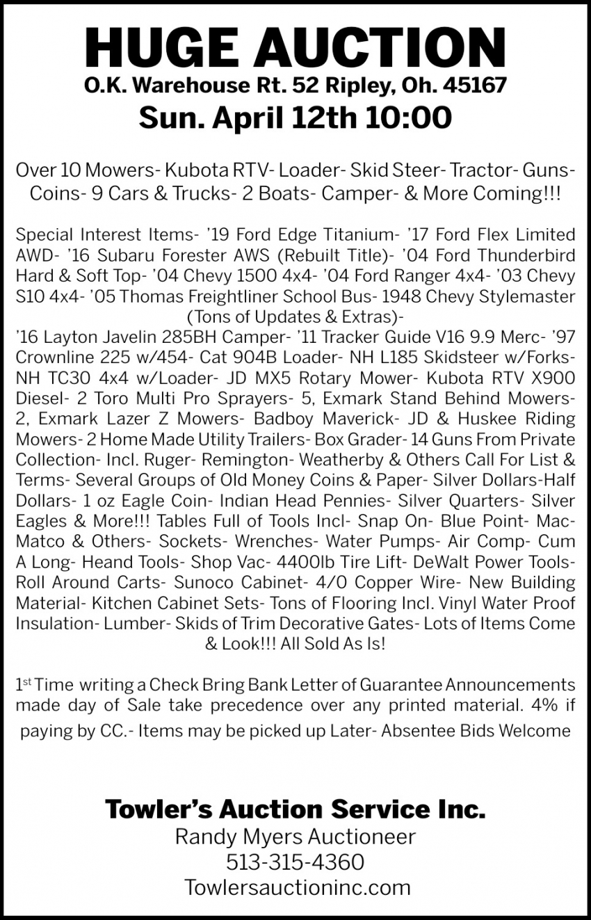 Towler's Auction Service