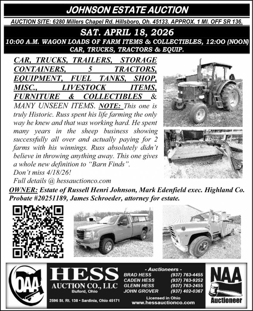 Hess Auction Co