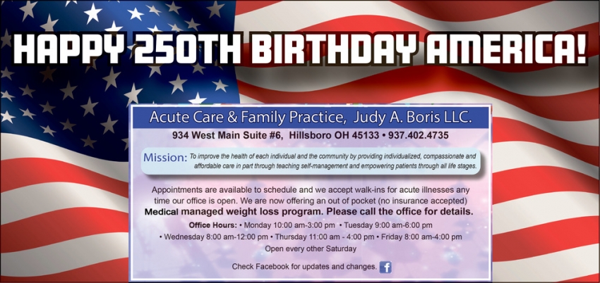 Acute Care & Family Practice, LLC: Judy Boris Ms, FNP-BC