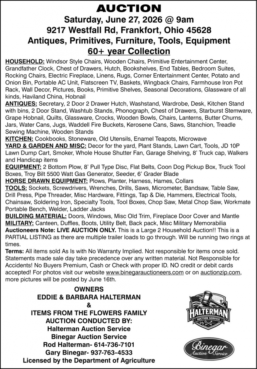 Halterman Equipment, LLC & Halterman Auction & Appraisal, LLC