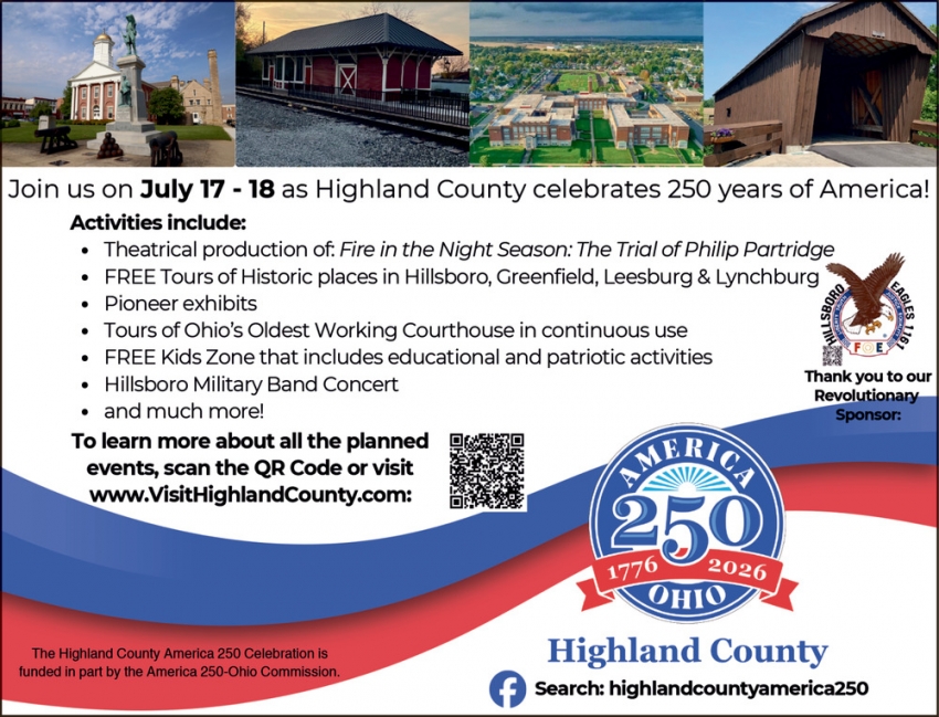 Highland County America 250th Anniversary (July 17-18, 2026)