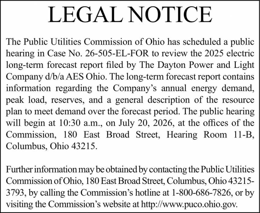 Public Utilities Commission Of Ohio