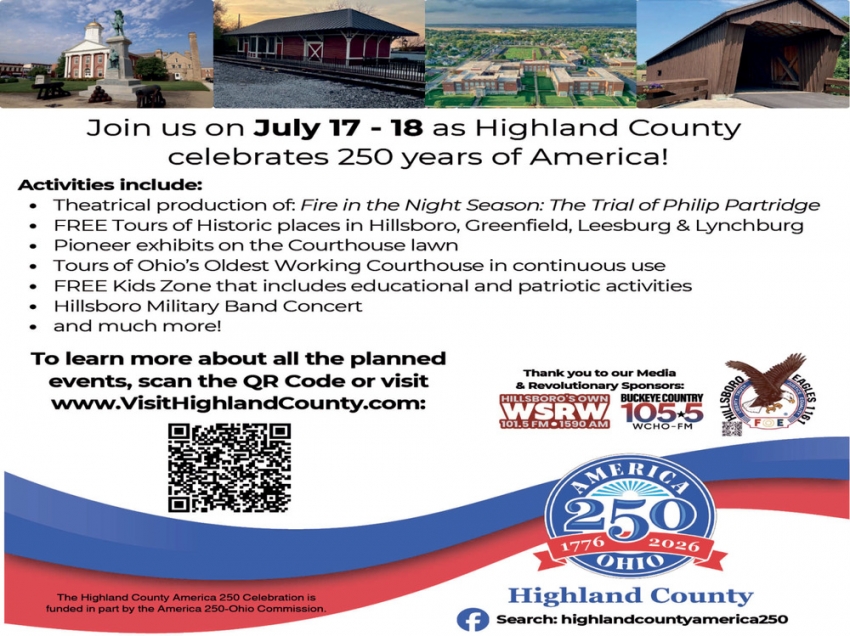 Highland County America 250th Anniversary (July 17-18, 2026)