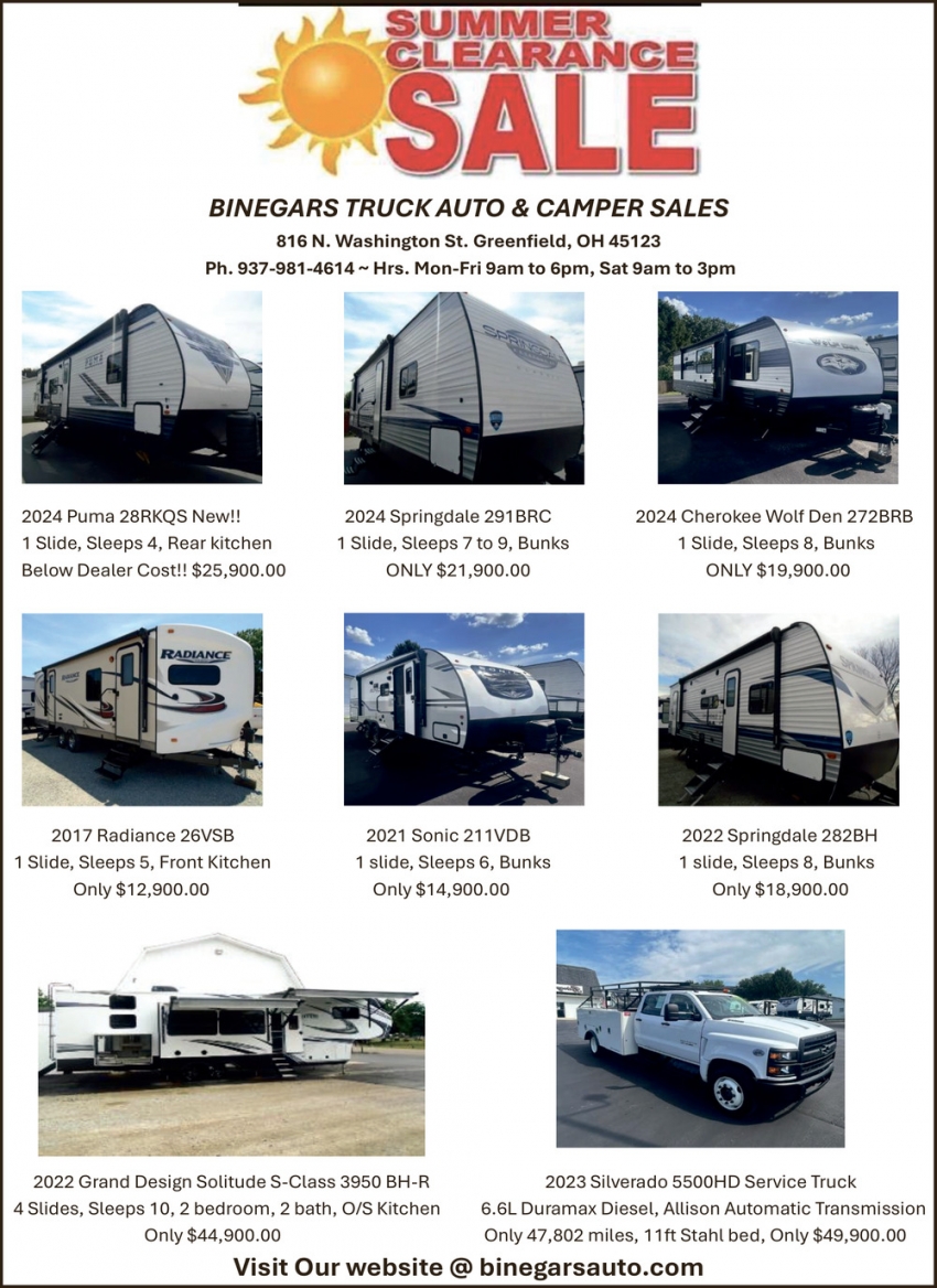 Binegars Truck Auto & Camper Sales