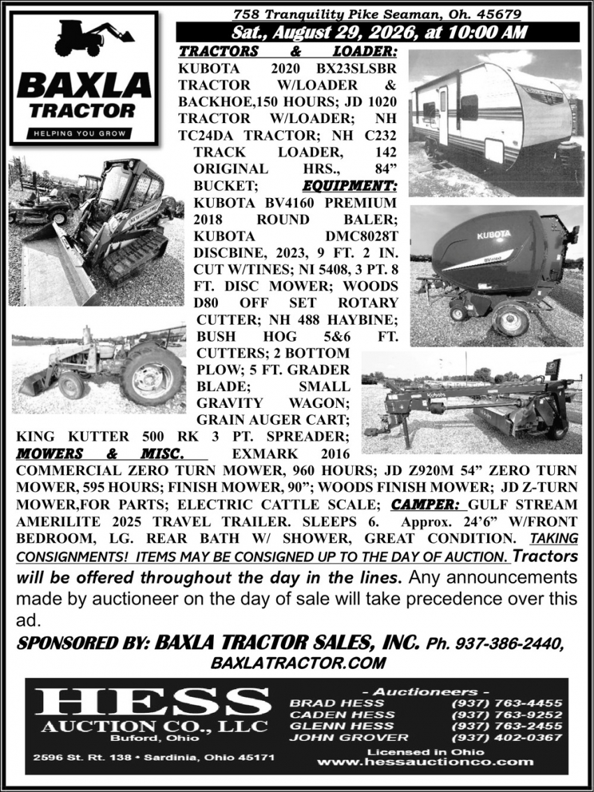 Hess Auction Co