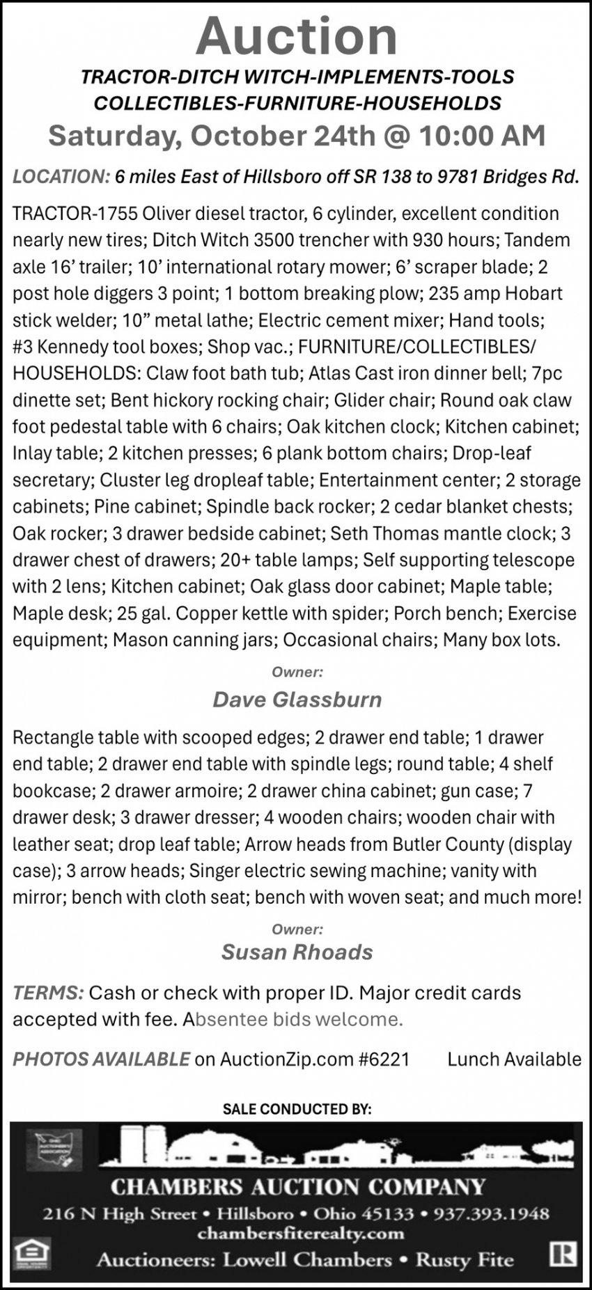 Chambers Auction Company