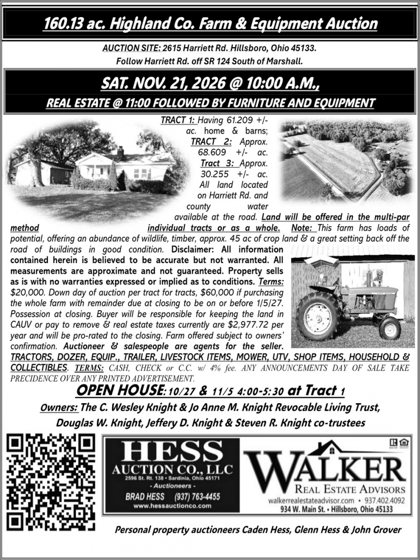 Walker Real Estate Advisors - Hess Auctions Co., LLC