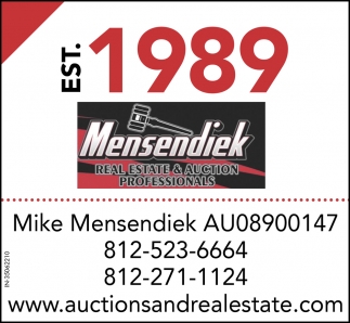 Mensendiek S Auction Service Real Estate Mensendiek S Auction Service Real Estate Seymour In