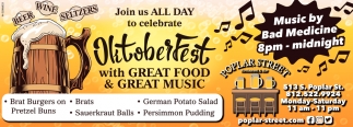 Join Us All Day To Celebrate Oktoberfest