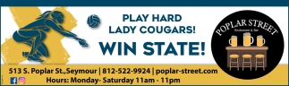 Play Hard Lady Cougars!