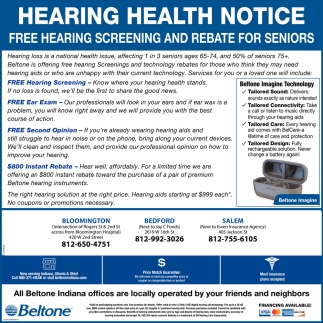 Hearing Health Notice