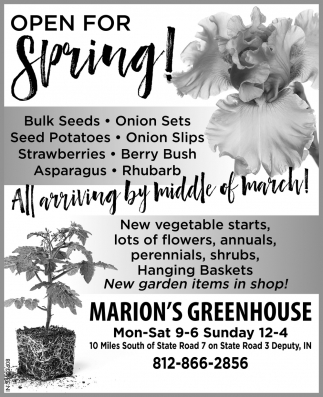 Open for Spring!