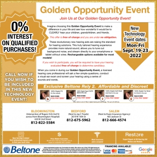 Golden Opportunity Event
