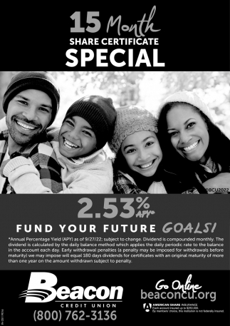 15 Month SHare Certificate Special