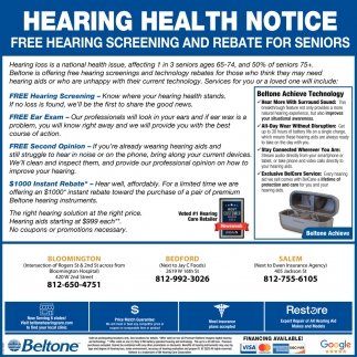 Hearing Health Notice