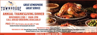 Annual Thanksgiving Dinner