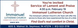 Service of Lament and Praise