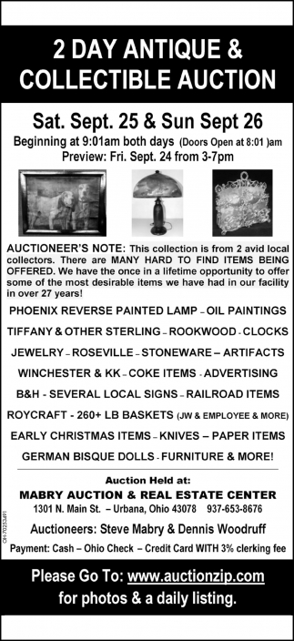 2Day Antique & Collecible Auction