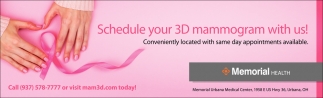 Schedule Your 3D Mammogram With Us!