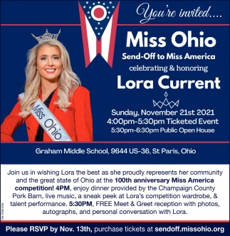 Miss Ohio Send-Off To Miss America