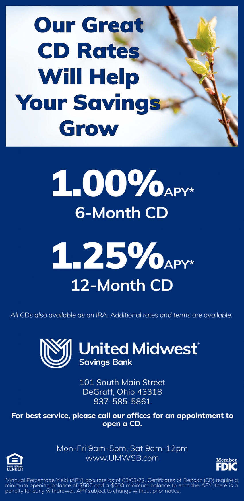 Our Great CD Rates Will Help Your Savings Grow