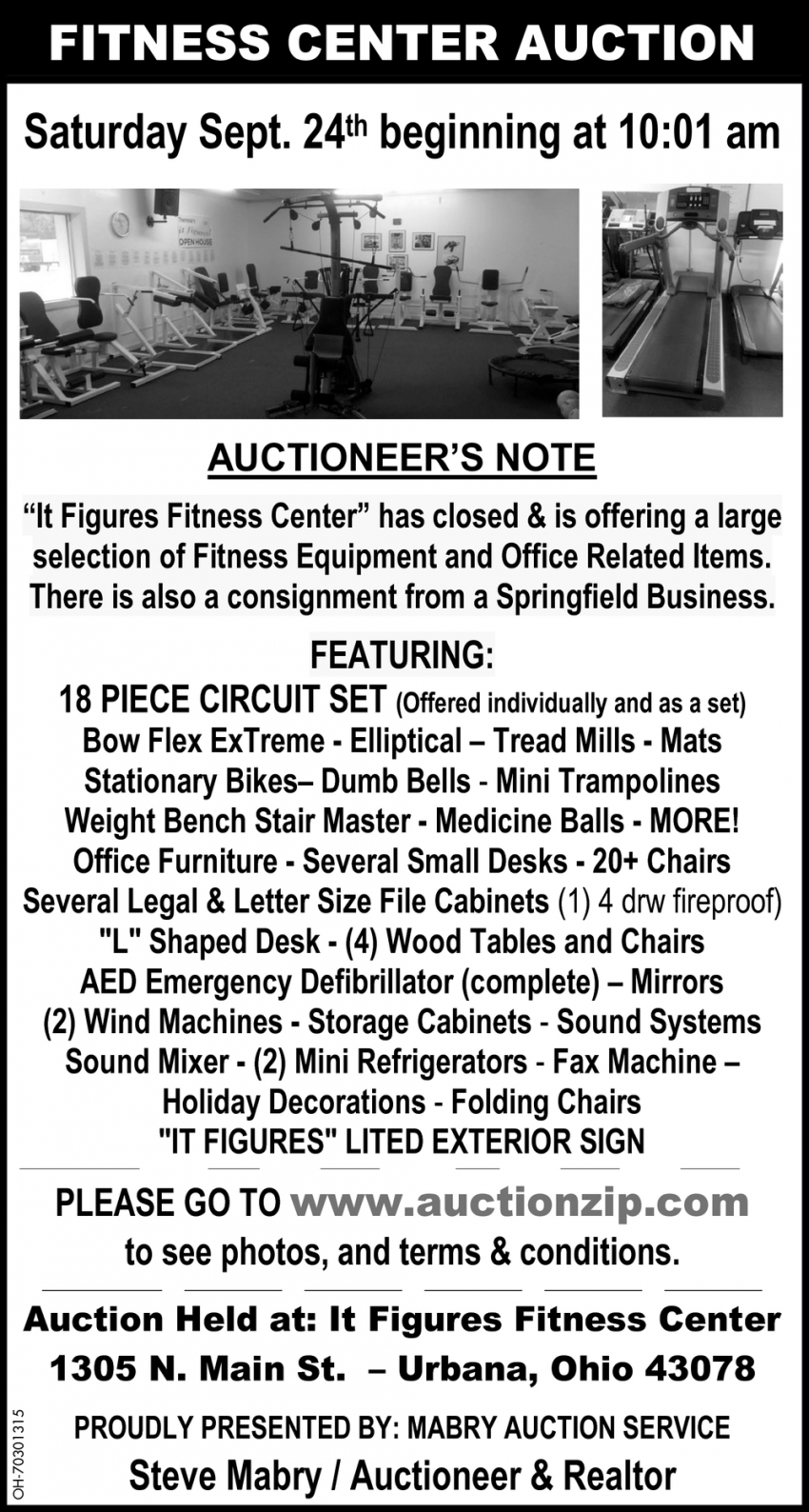 Fitness Center Auction