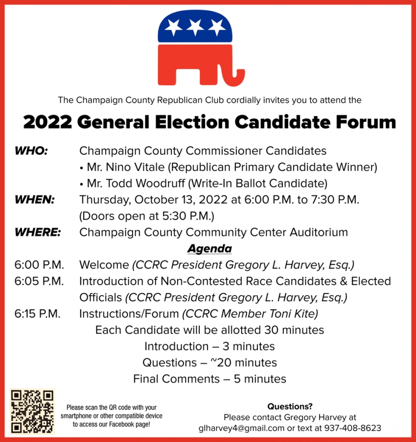 2022 General Election Candidate Forum