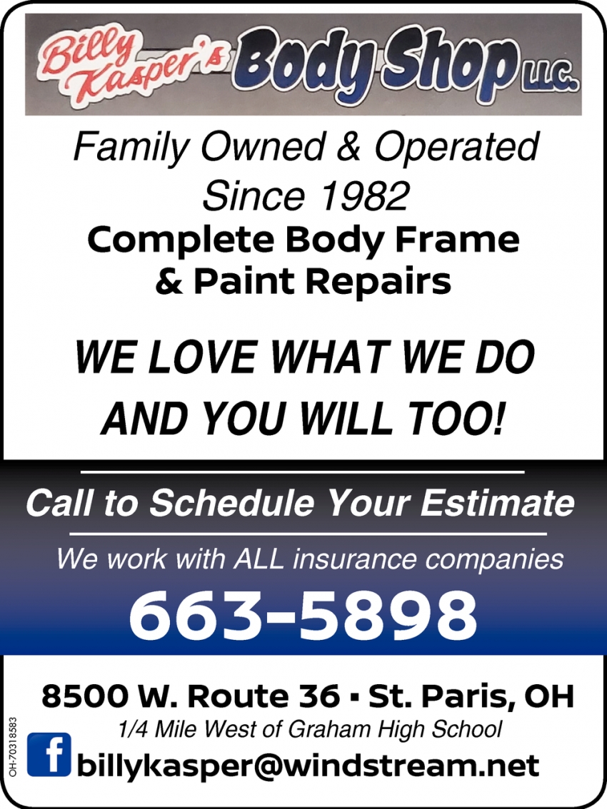 Complete Body Frame & Paint Repairs