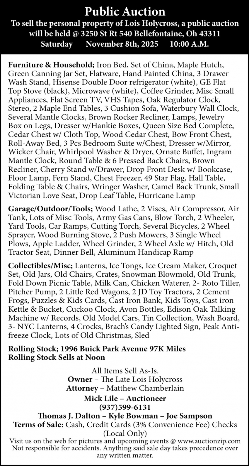 Mick Lile Auctioneer