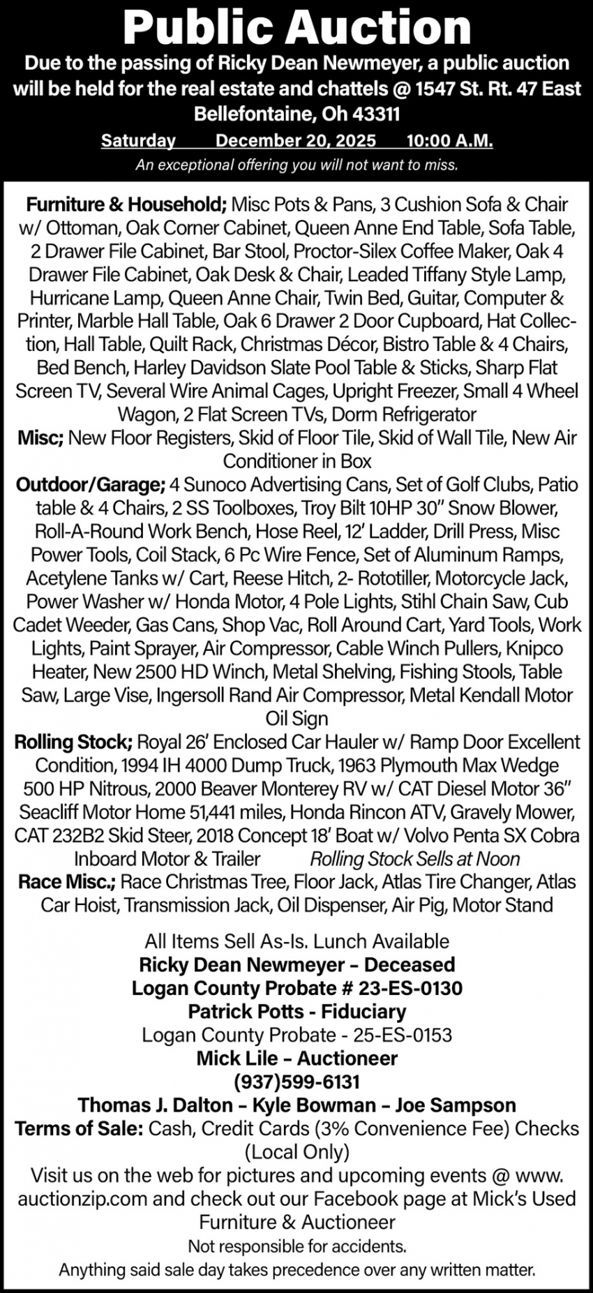 Mick Lile Auctioneer