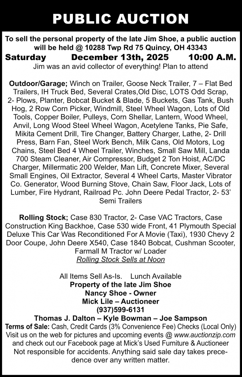 Mick Lile Auctioneer