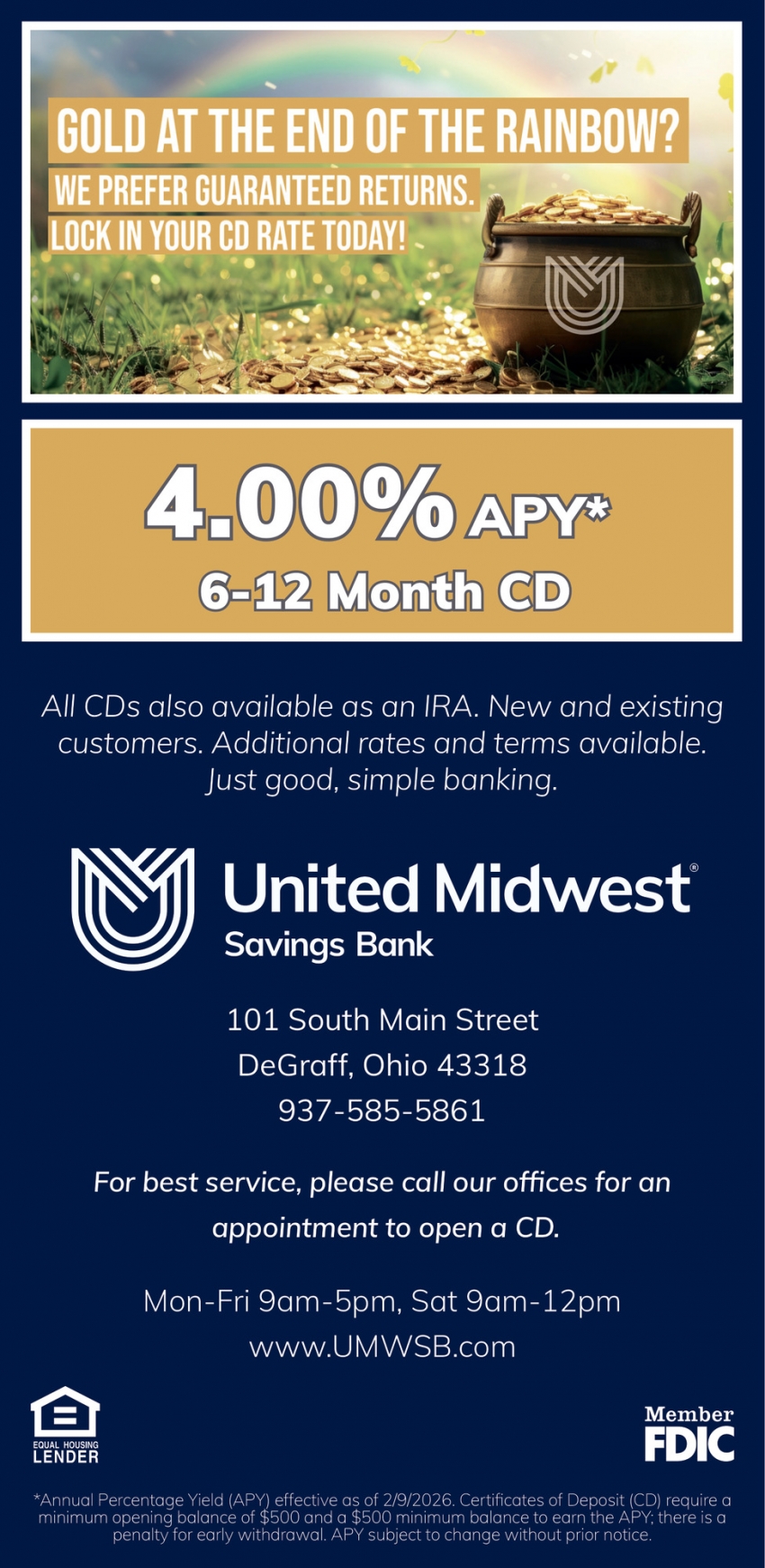 United Midwest Savings Bank - DeGraff