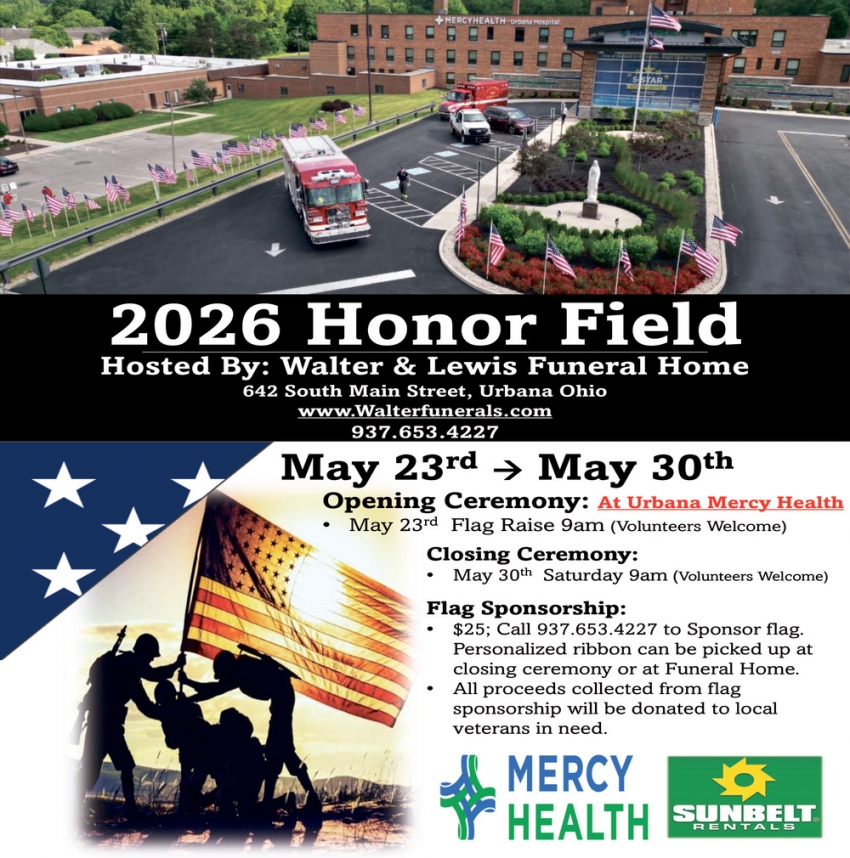 2026 Walter Lewis Funeral Home Honor Field Flag Raising Ceremony