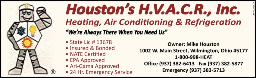 Heating, Air Conditioning & Refrigeration Services,