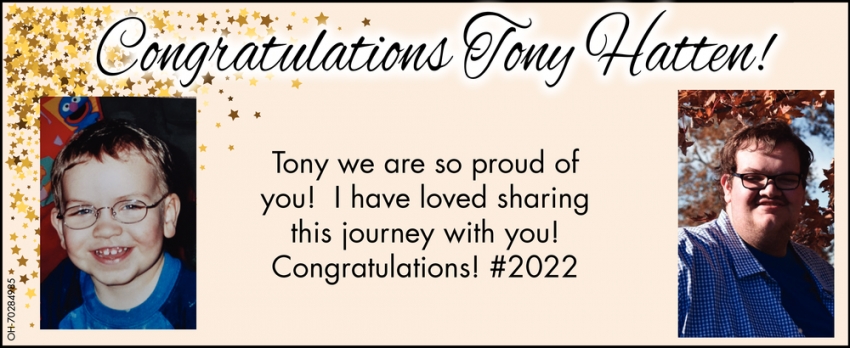 Congratulations To Tony Hatten!