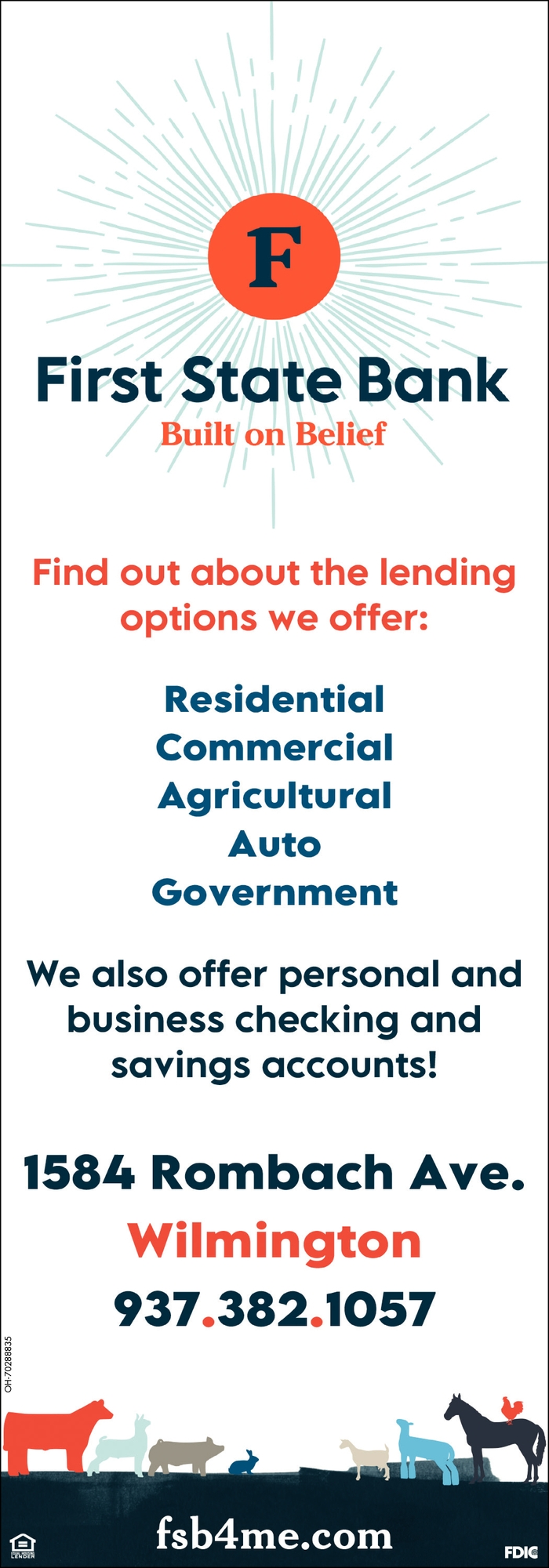 We Also Offer Personal and Business Checking