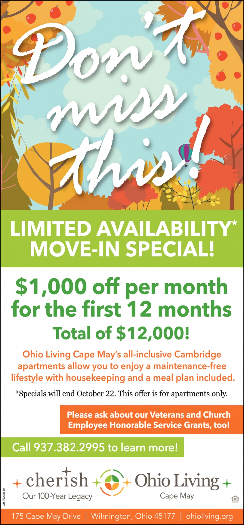 Limited Availability Move-In Special