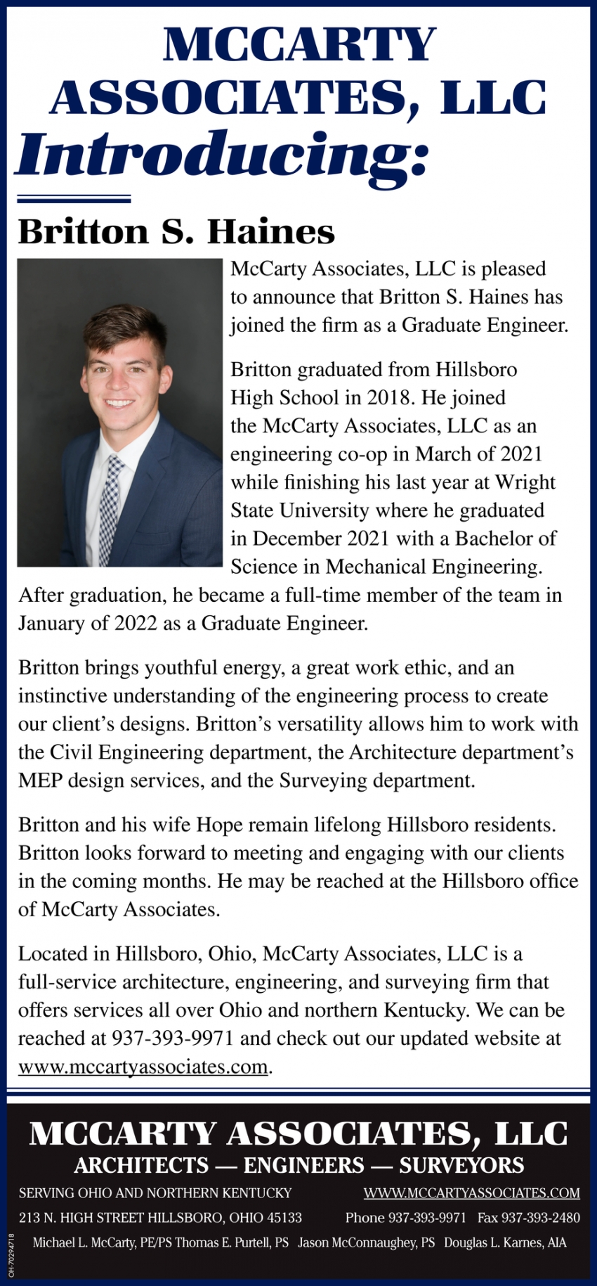 Introducing: Britton S. Haines