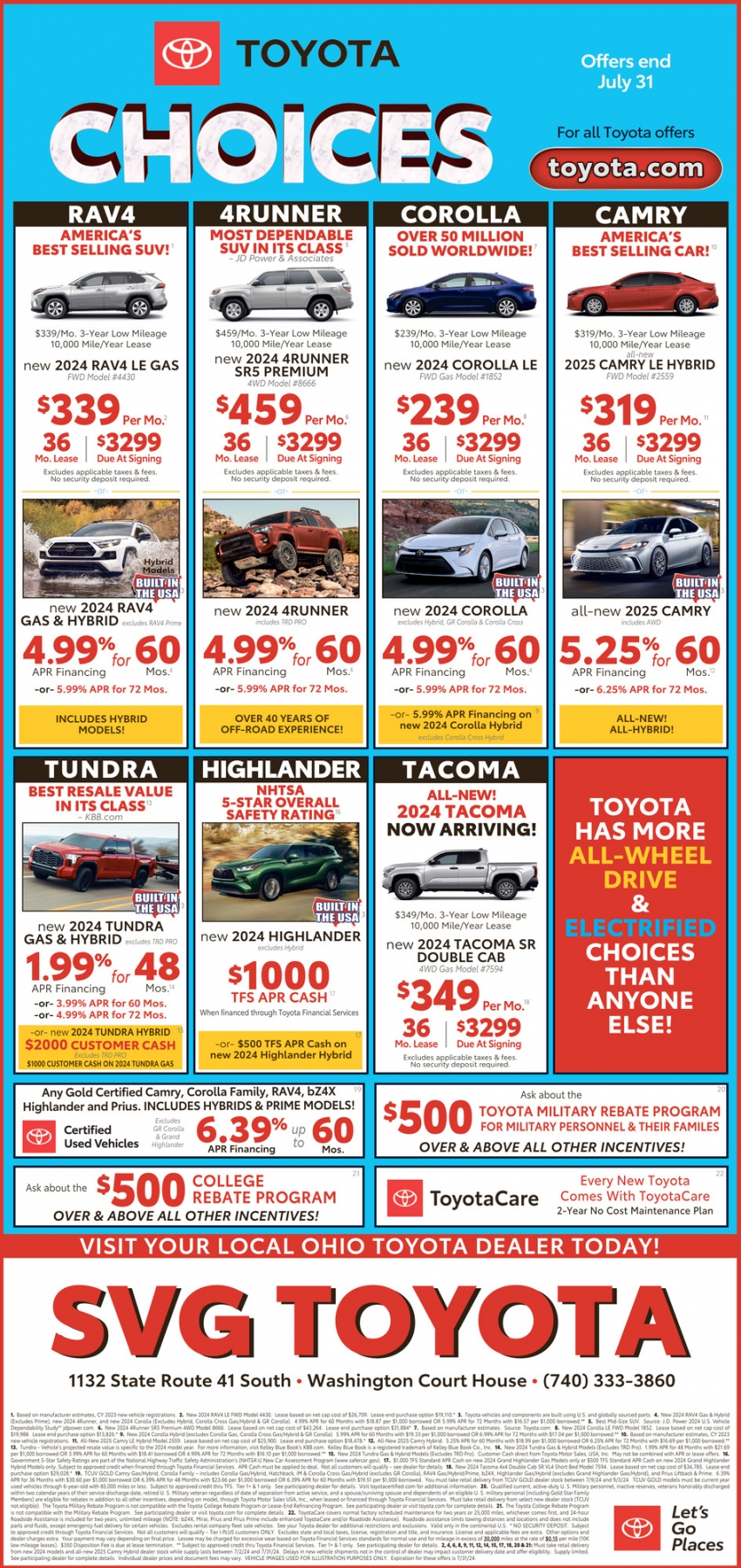 Visit Your Local Ohio Toyota Dealer Today!