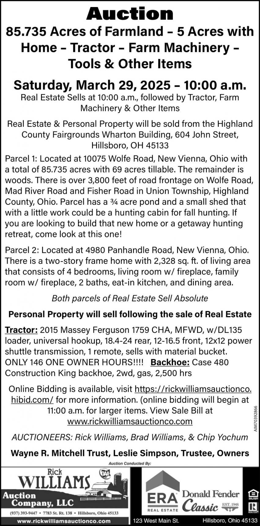 Rick Williams Auction Company