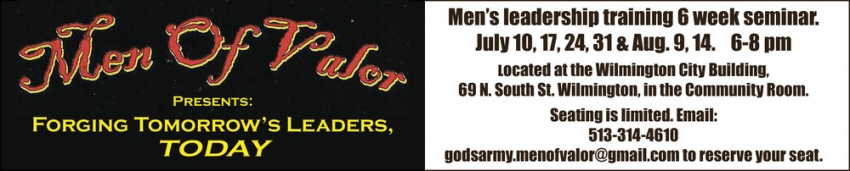 Forging Tomorrow's Leaders (July 10, 17, 24, 31 - August 9, 14, 2026)
