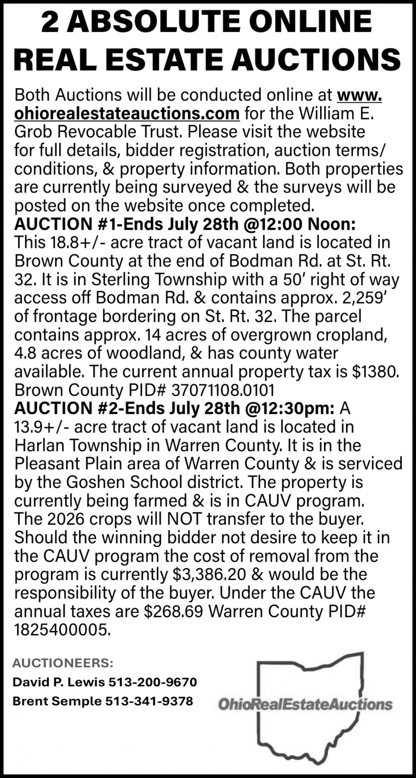 Ohio Real Estate Auctions