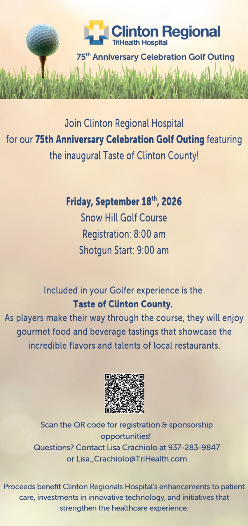 75th Anniversary Celebration Golf Outing - September 18, 2026
